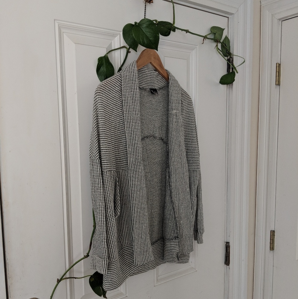 UO Grey and White Cardigan